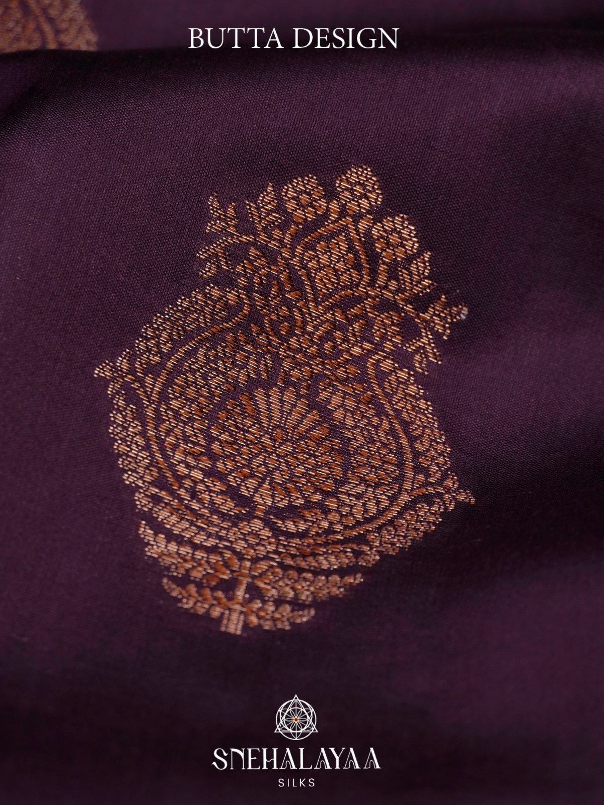 Burgundy Chiniya Silk Saree