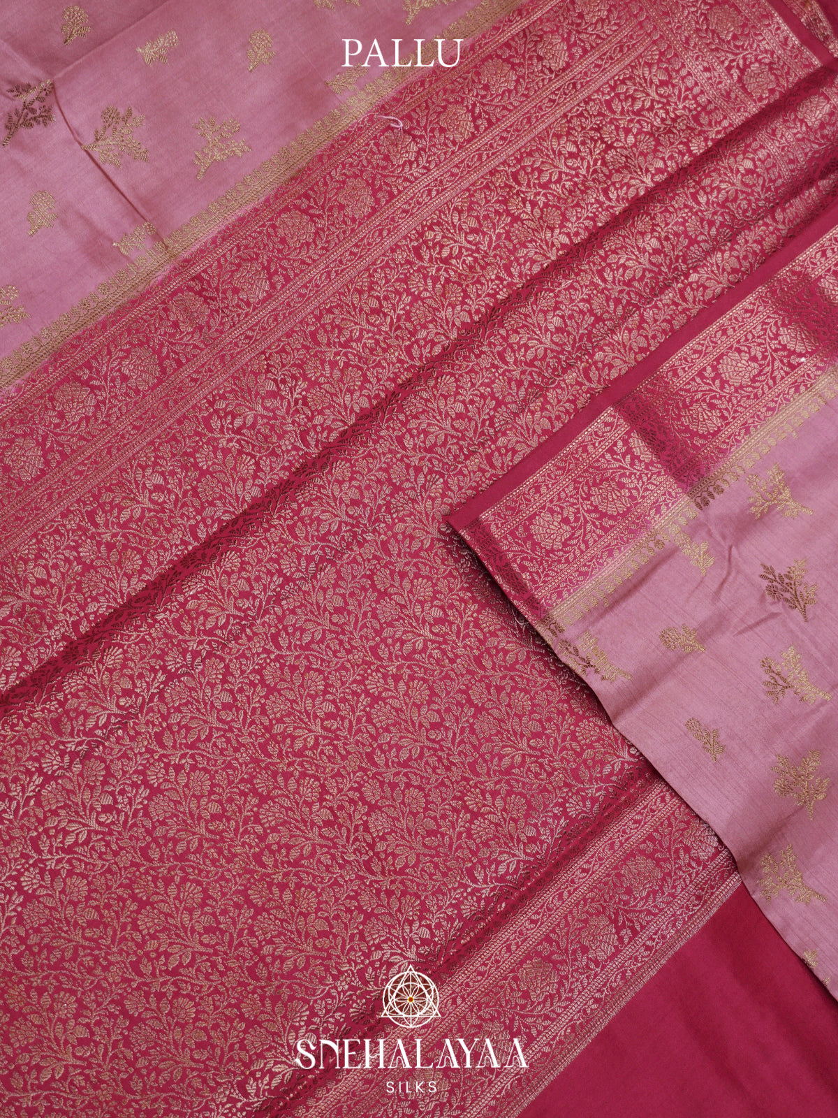 Baby Pink Chiniya Silk Saree