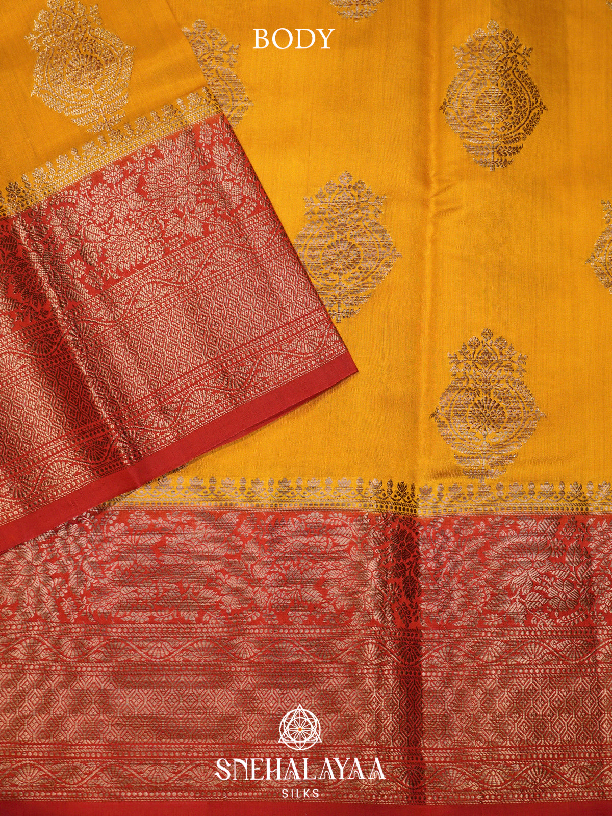 Mango Yellow Chiniya Silk Saree