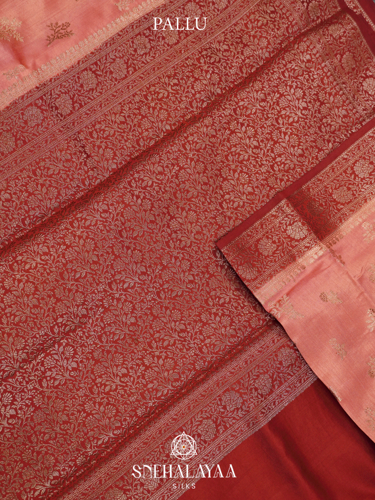 Peach Chiniya Silk Saree