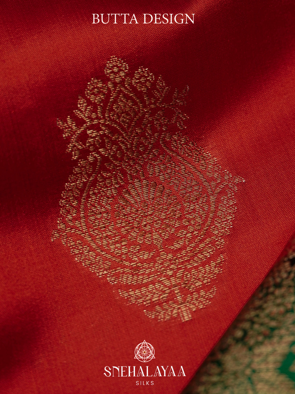 Red Chiniya Silk Saree