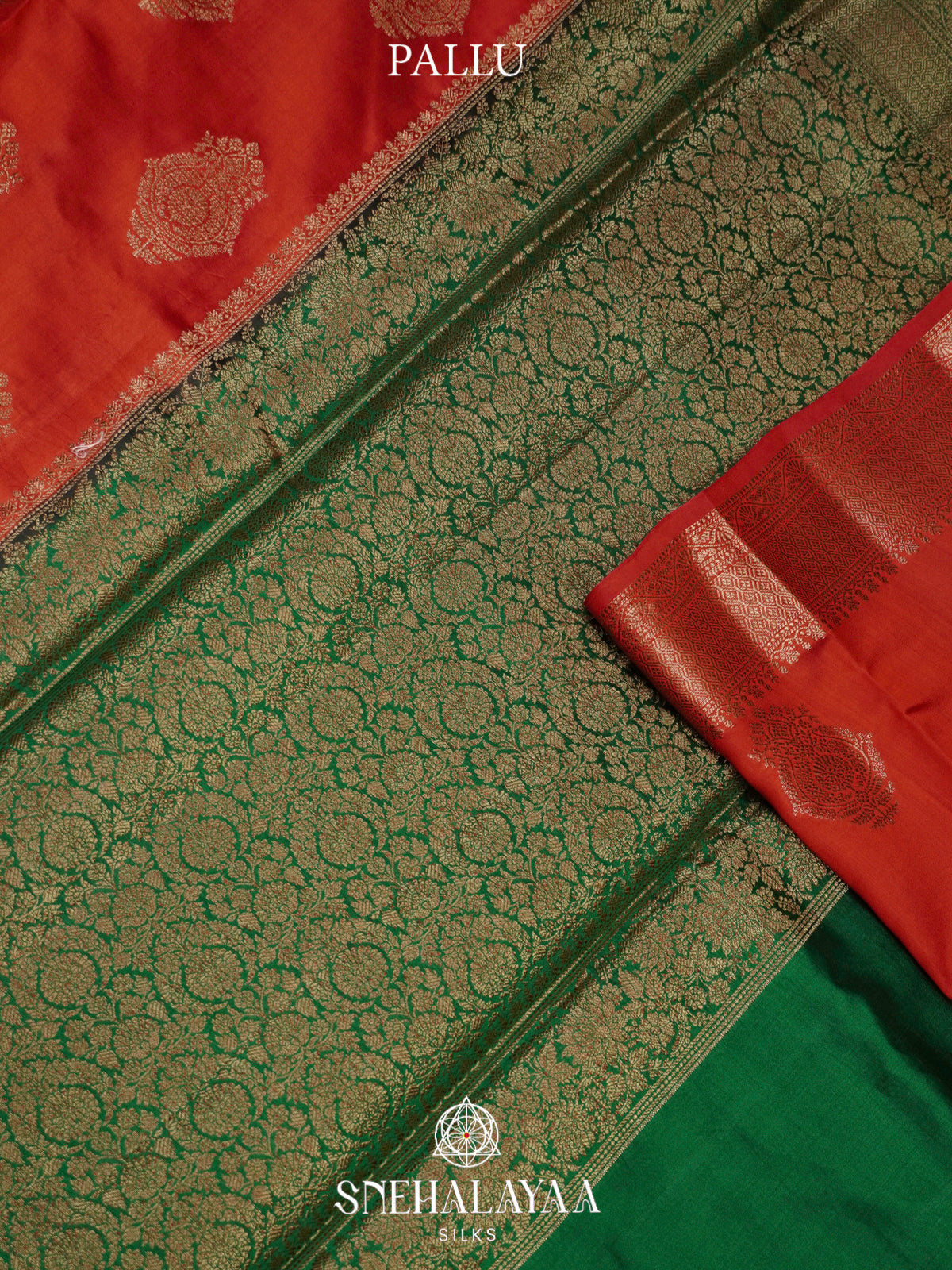 Red Chiniya Silk Saree