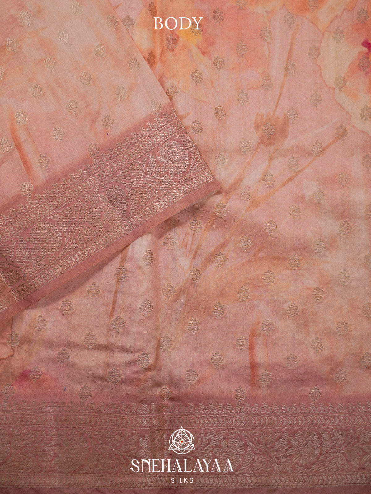 Peach Banaras Saree