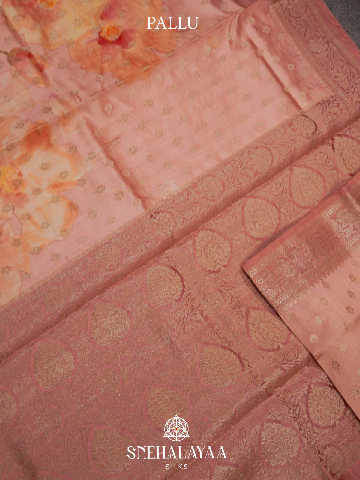 Peach Banaras Saree