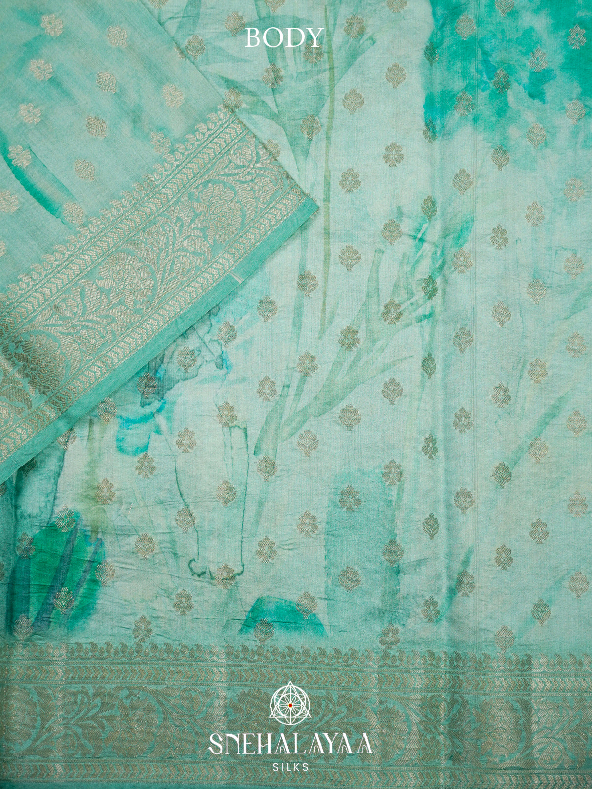 Mint Green Banaras Saree