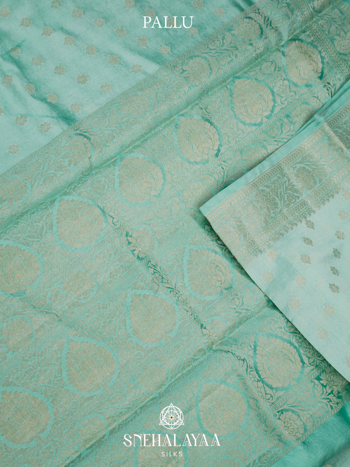 Mint Green Banaras Saree
