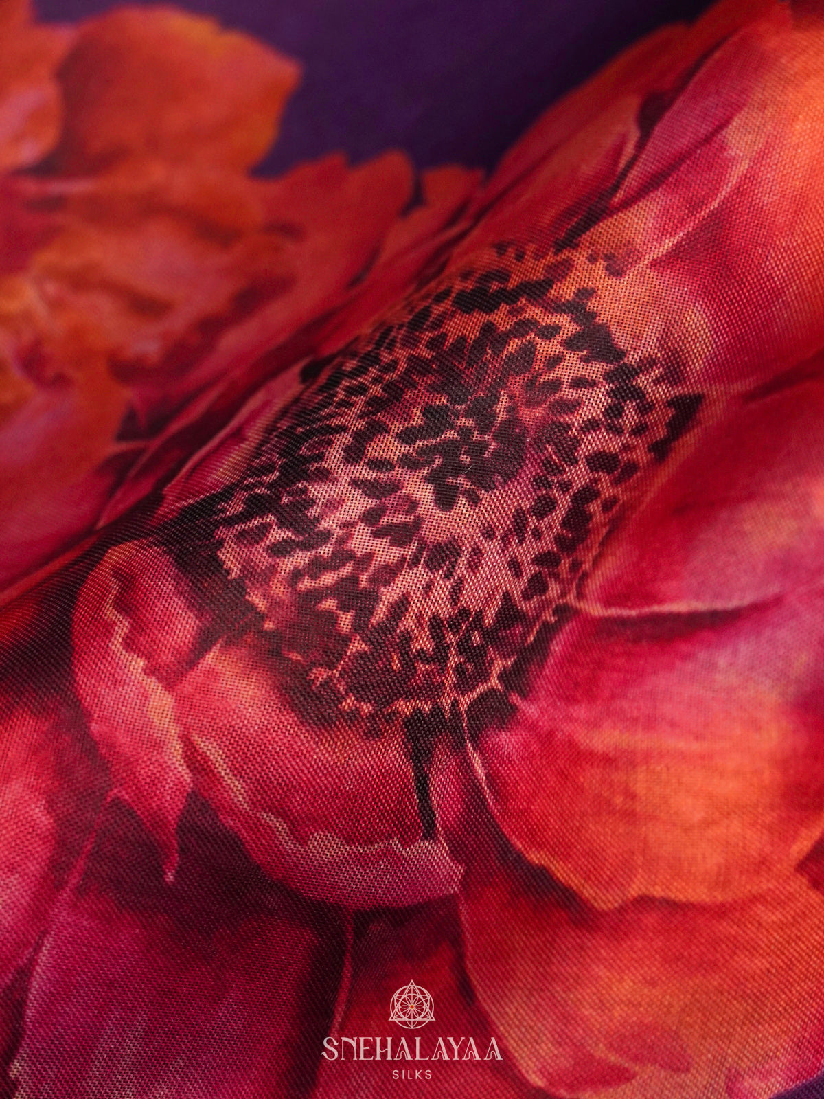 Purple Organza Saree