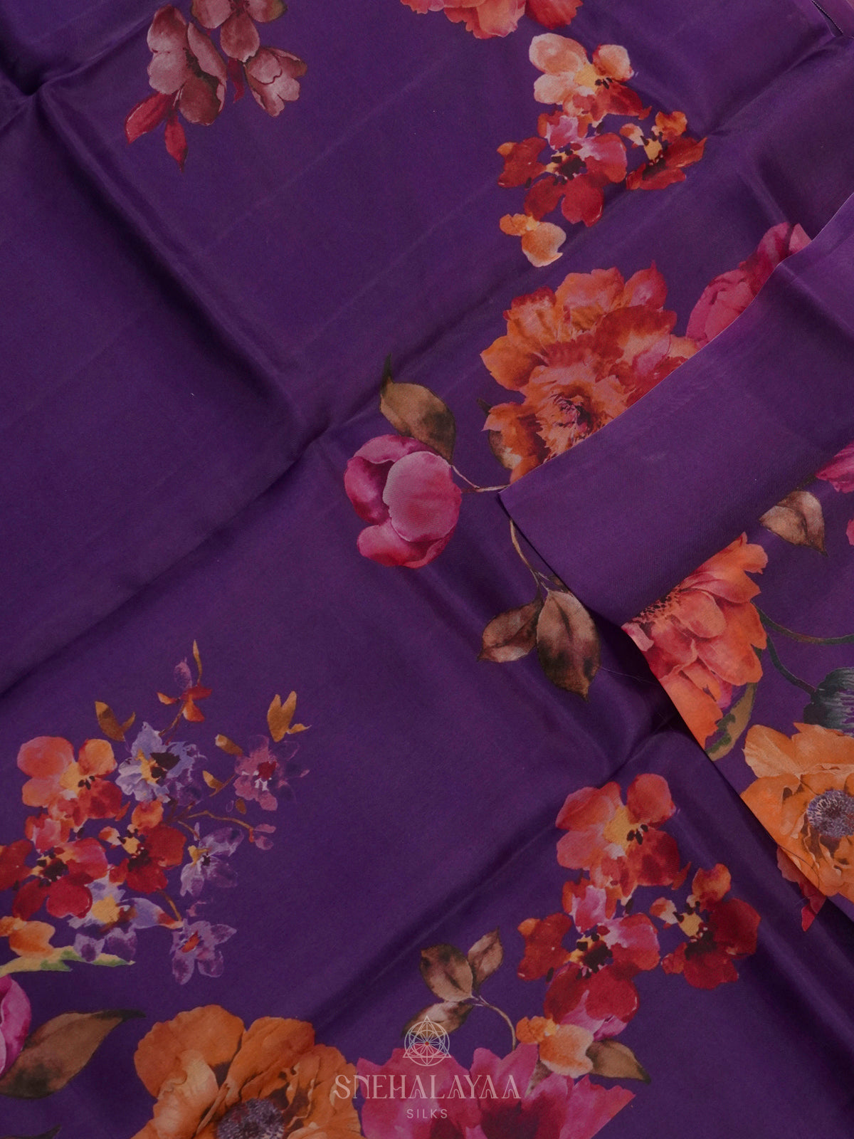 Purple Organza Saree