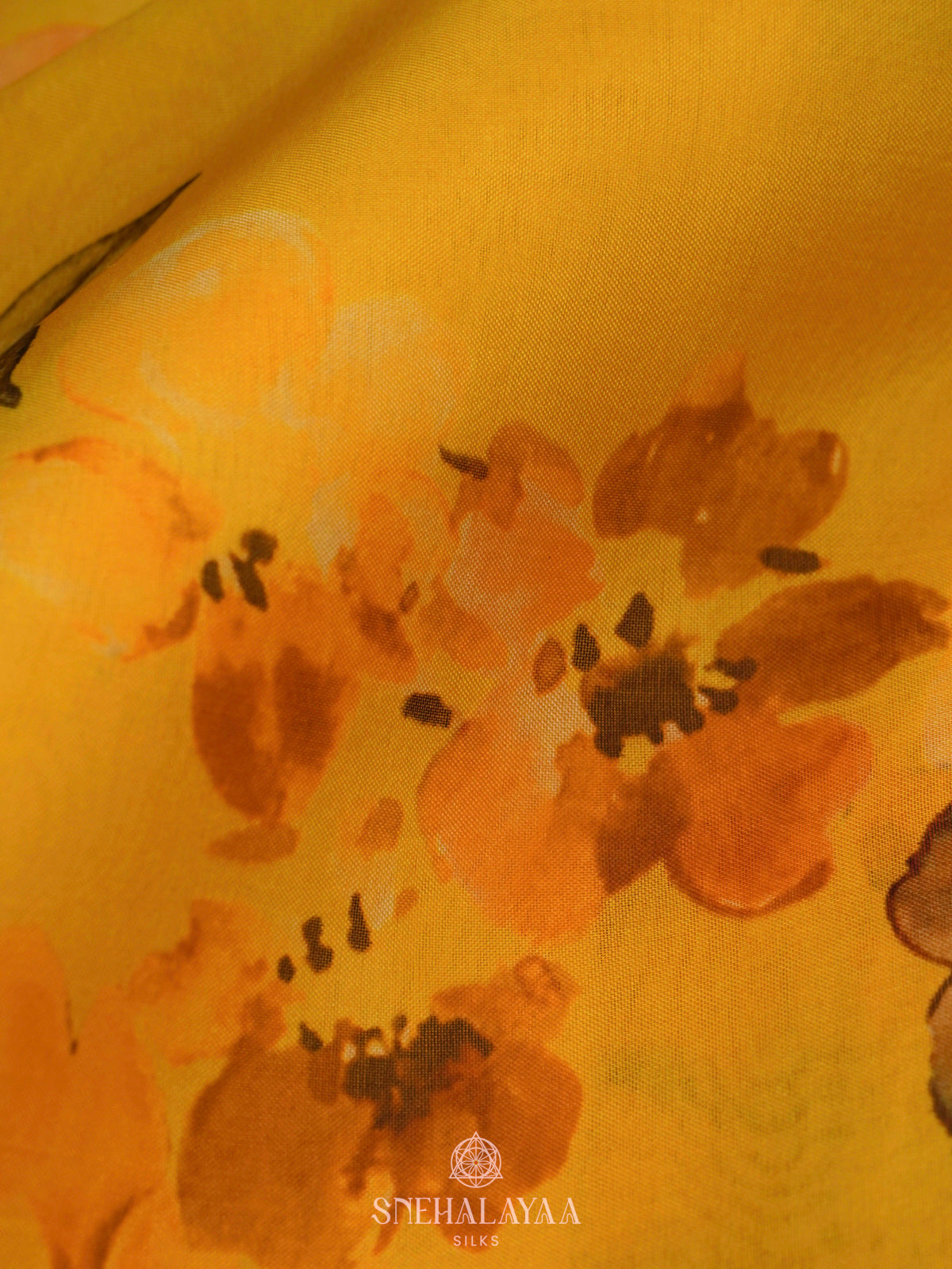 Yellow Organza Saree
