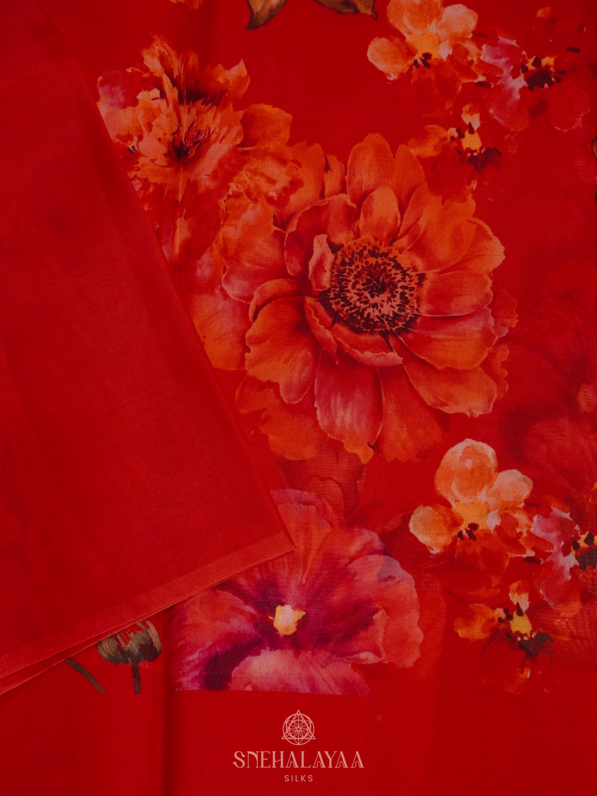 Red Organza Saree
