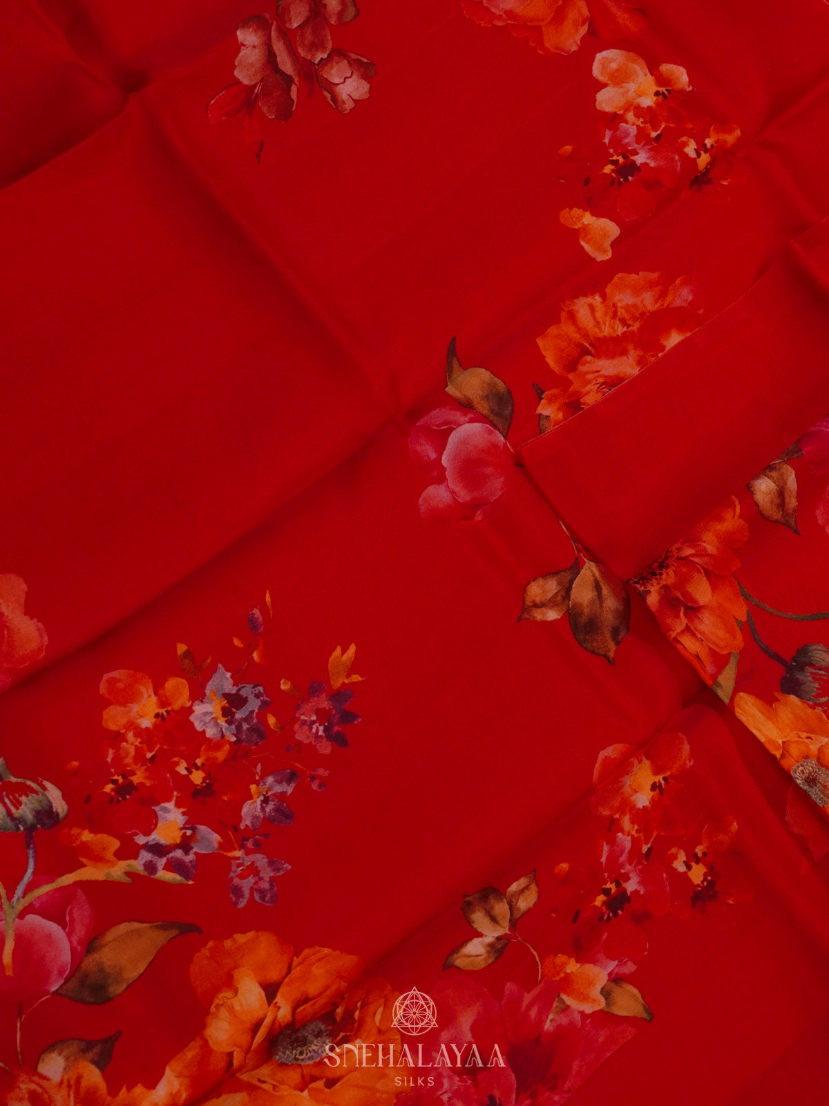 Red Organza Saree