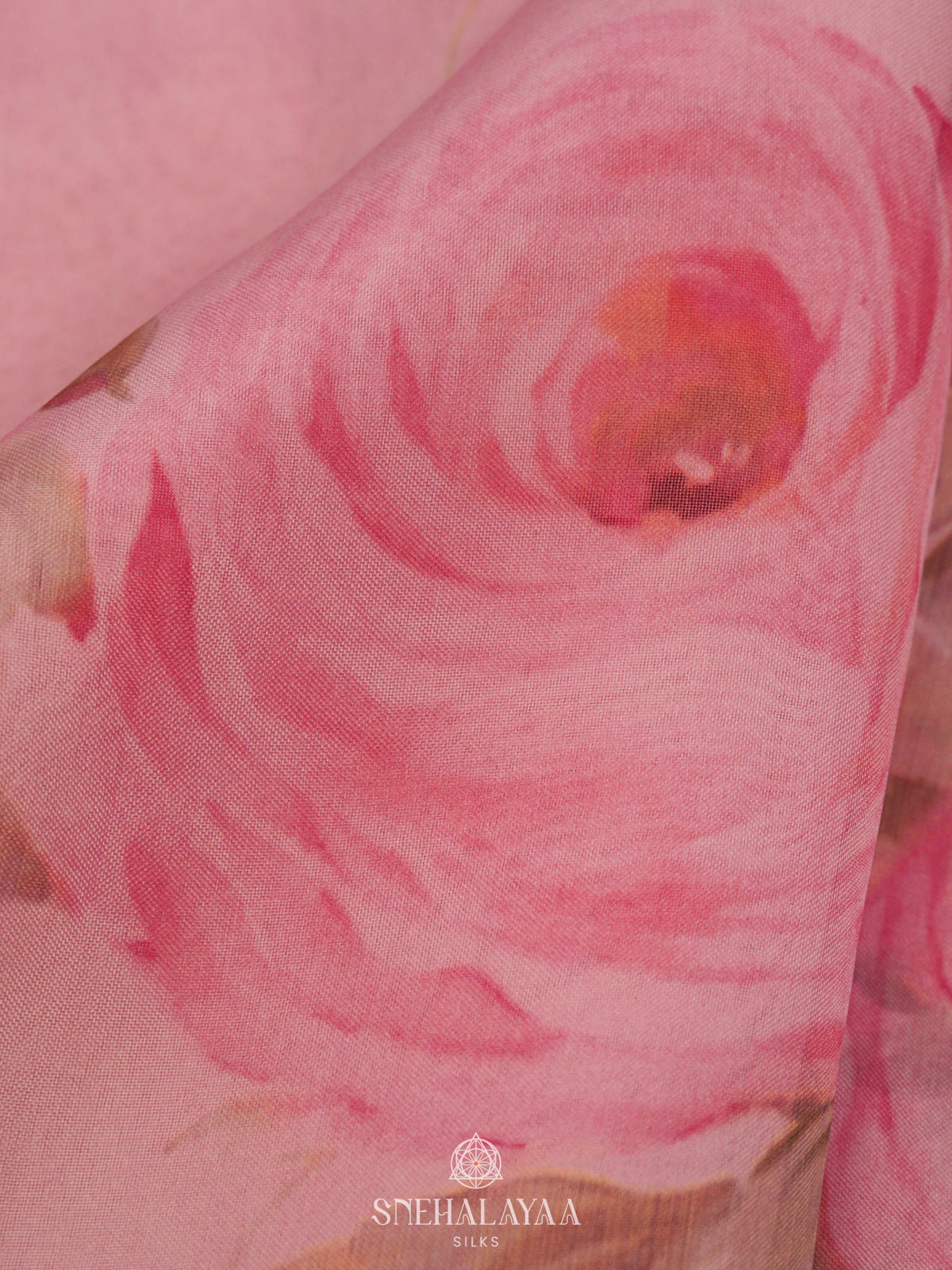Pale Pink Organza Saree