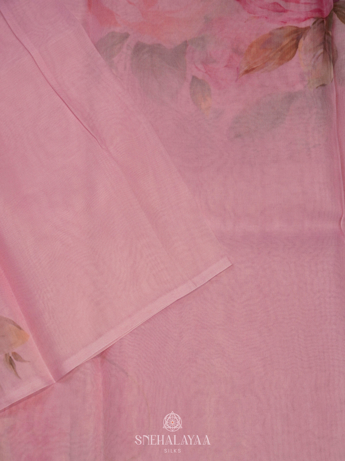Pale Pink Organza Saree