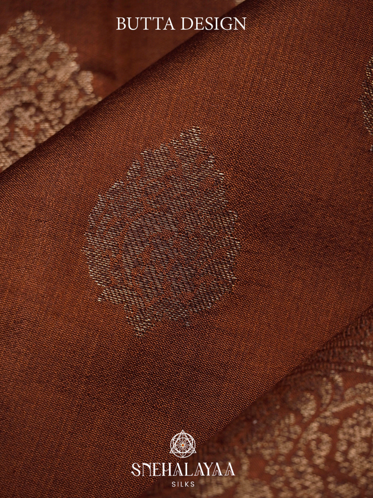Brown Chiniya Silk Saree
