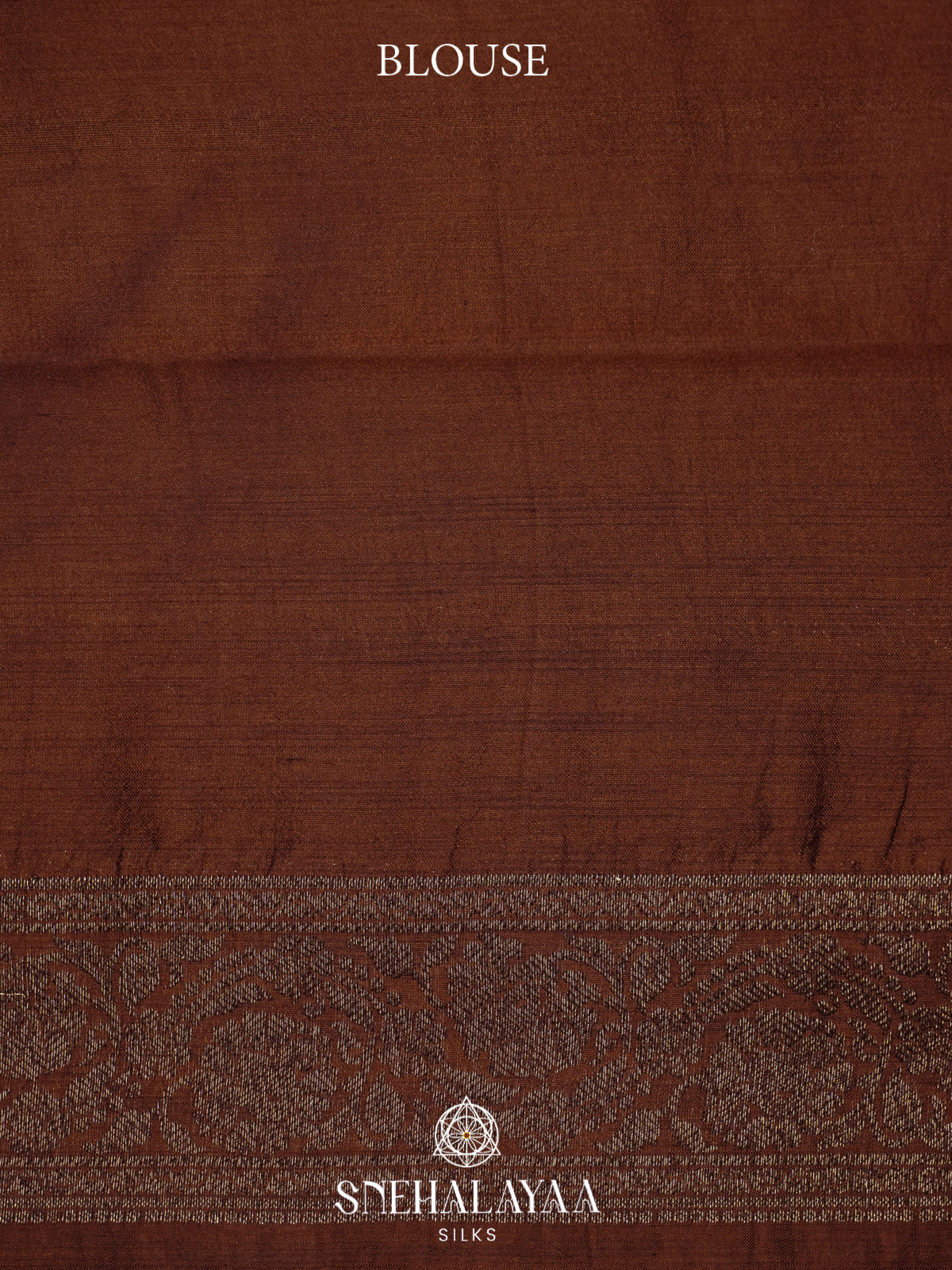 Brown Chiniya Silk Saree