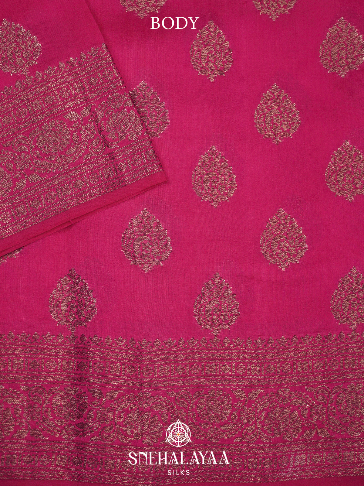 Pink Chiniya Silk Saree