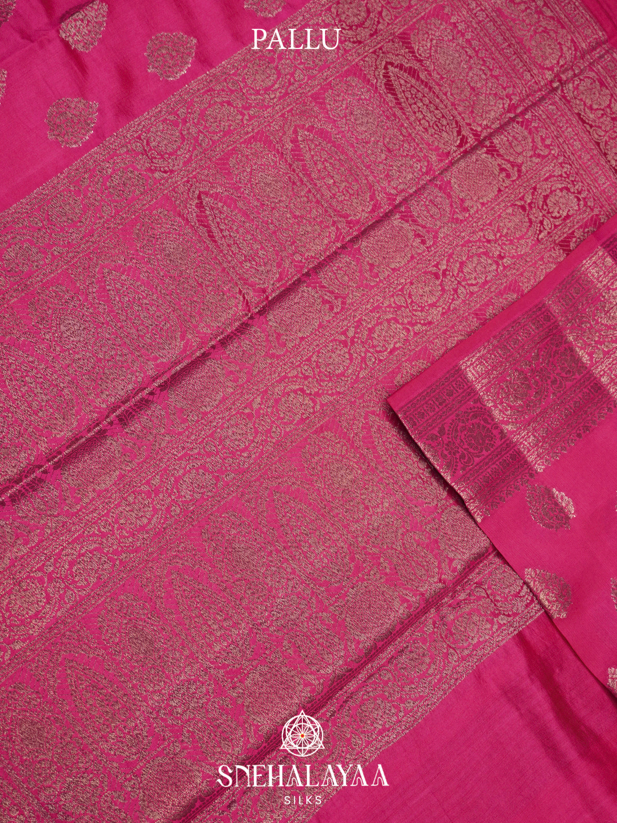 Pink Chiniya Silk Saree
