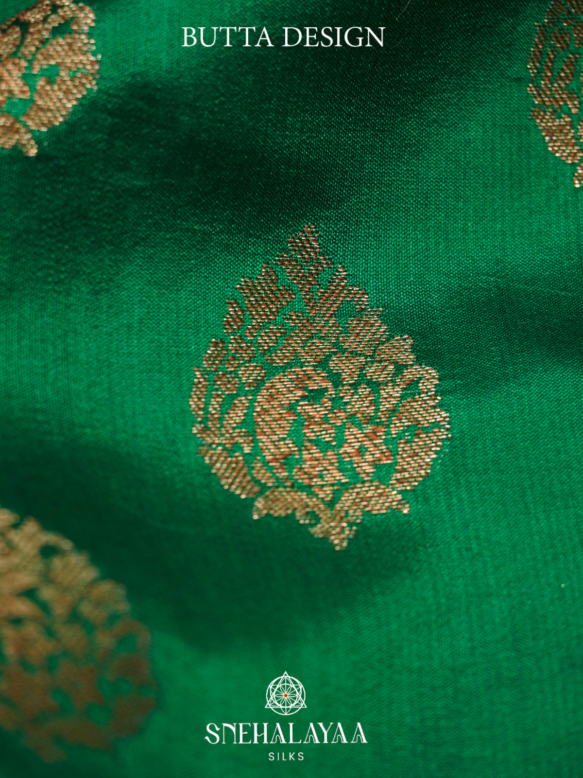 Forest Green Chiniya Silk Saree