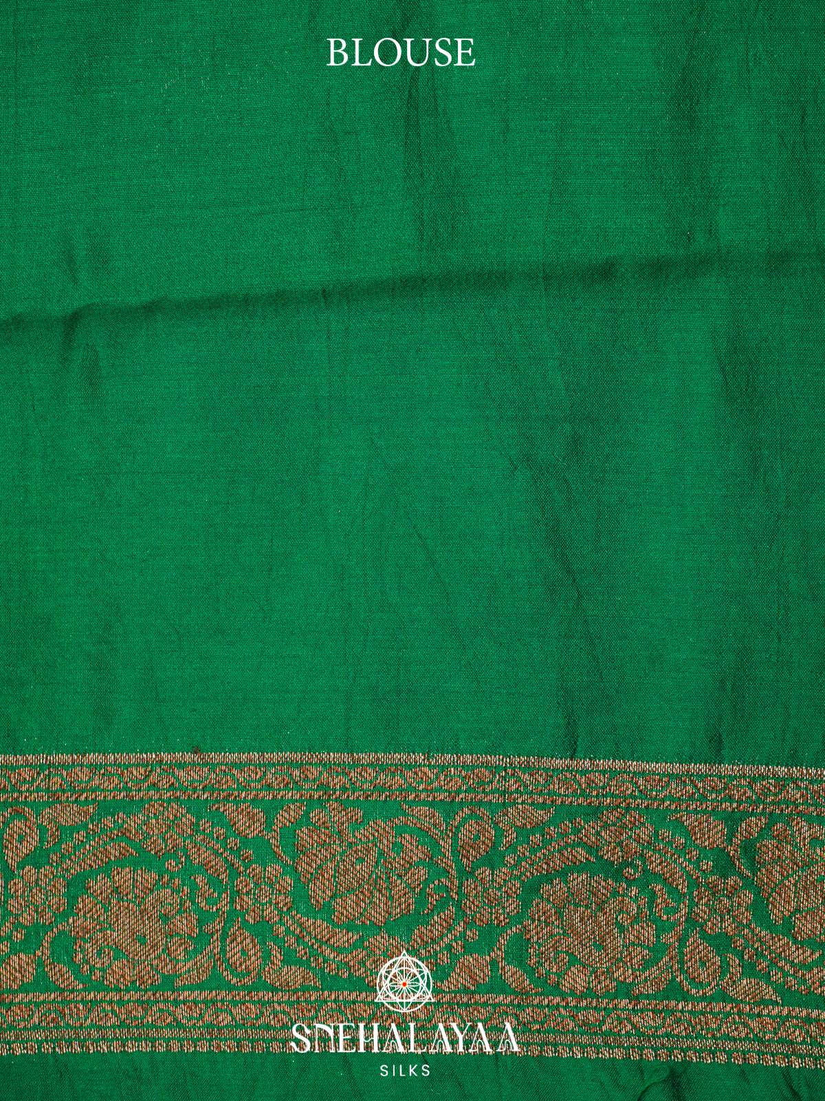 Forest Green Chiniya Silk Saree