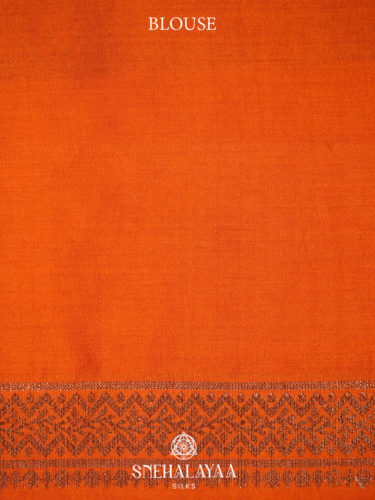 Orange Chiniya Silk Saree