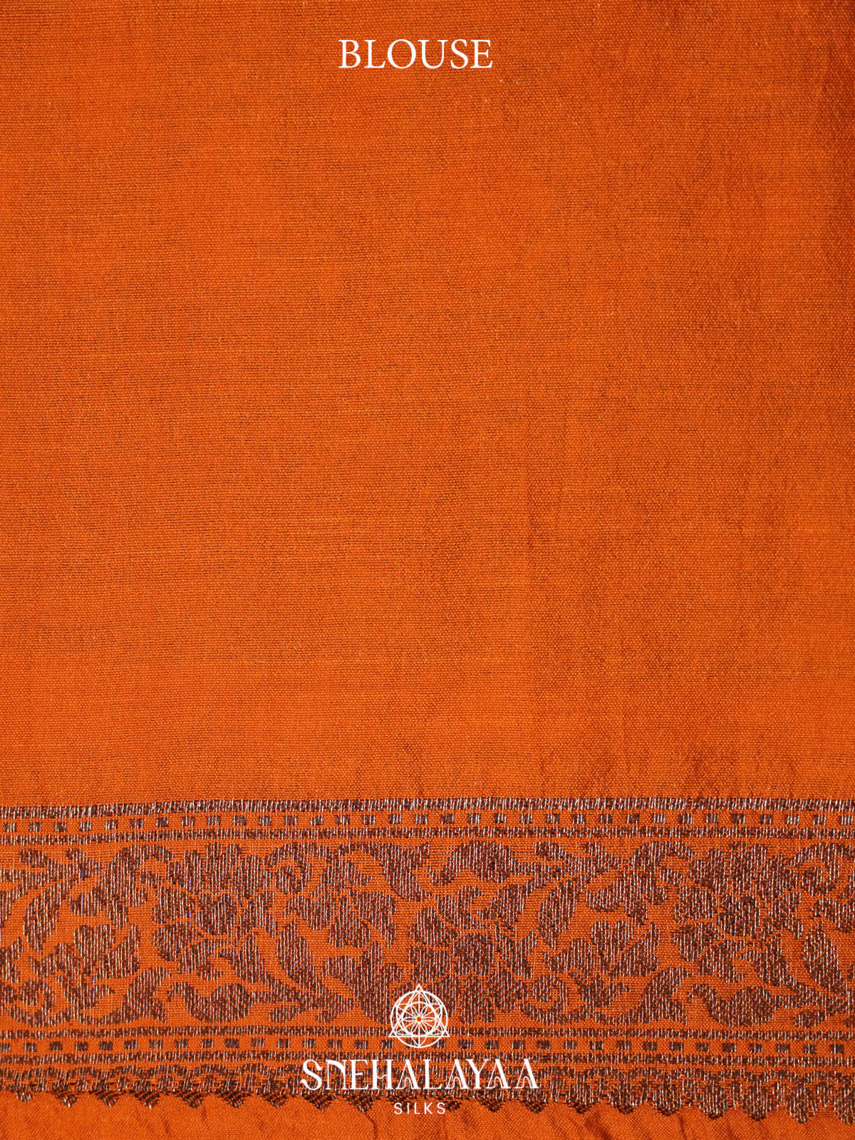 Orange Chiniya Silk Saree