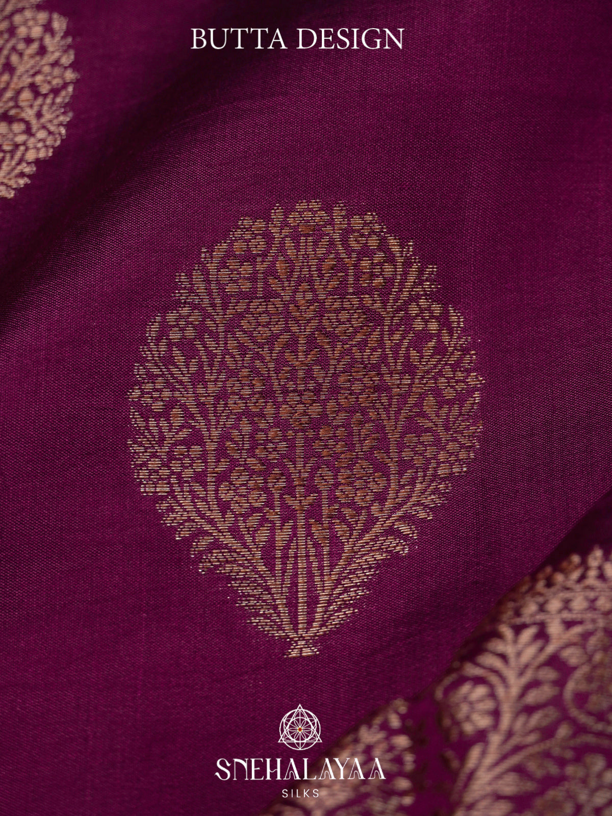 Magenta Chiniya Silk Saree