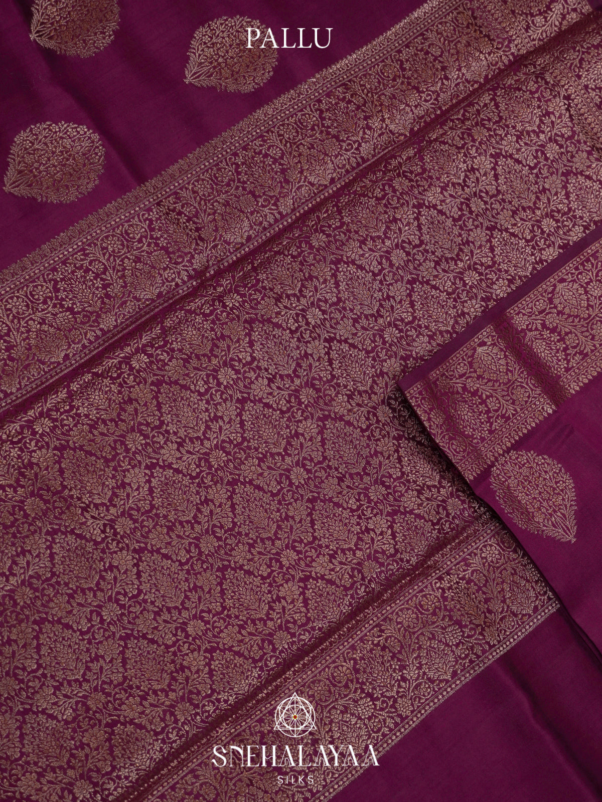 Magenta Chiniya Silk Saree