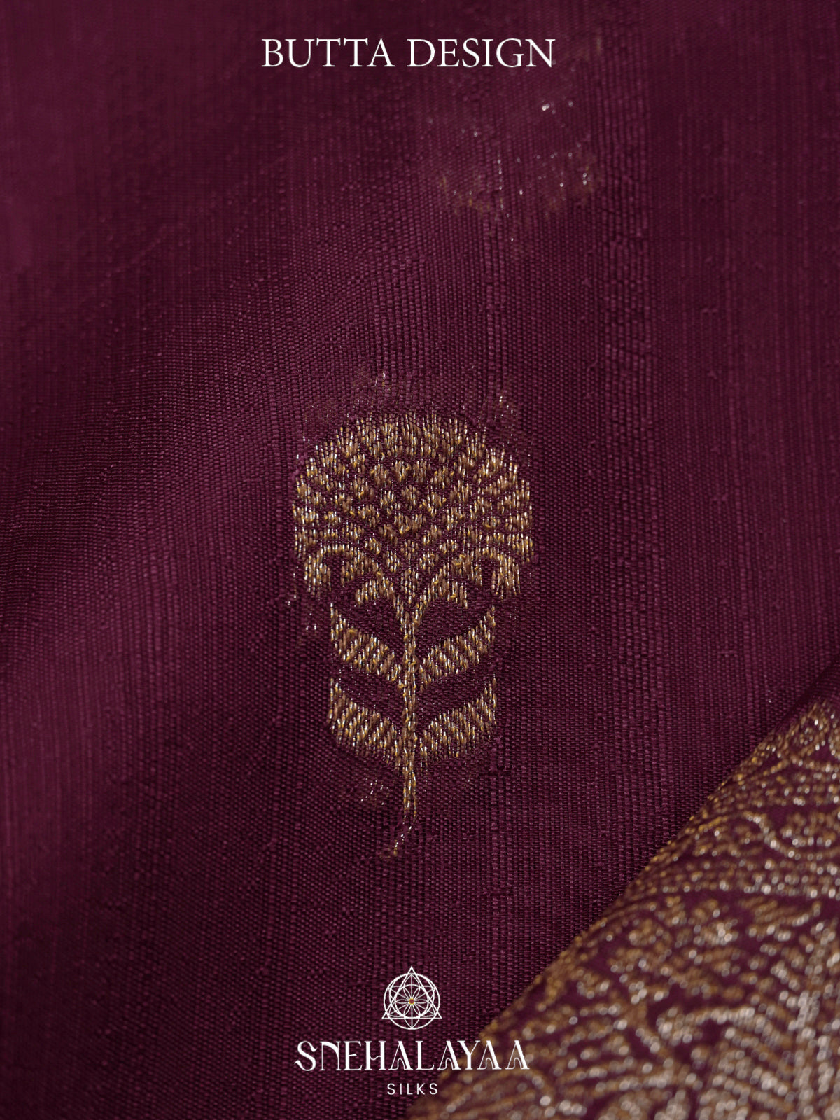 Wine Banaras Raw Silk Saree
