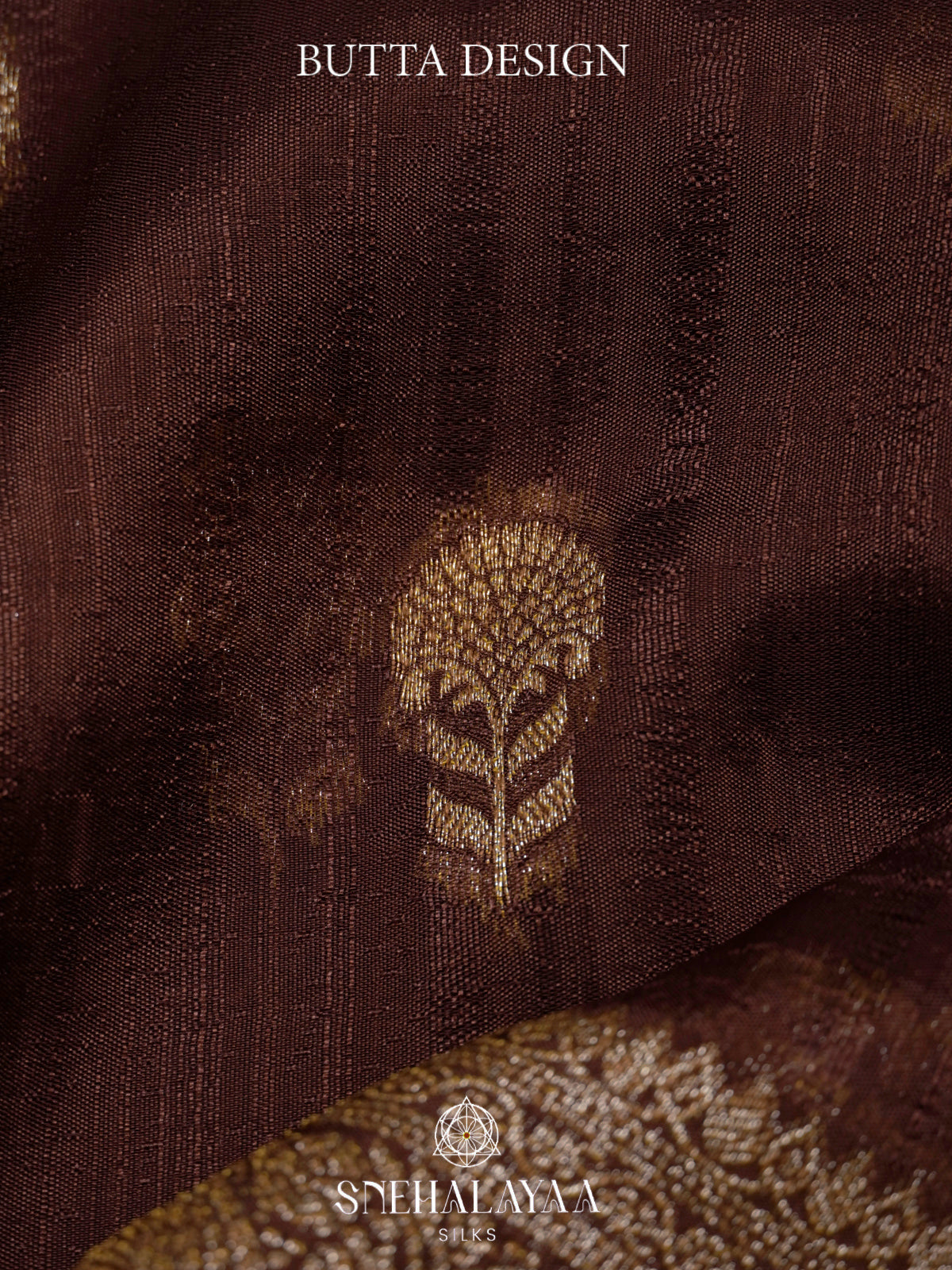 Brown Banaras Raw Silk Saree