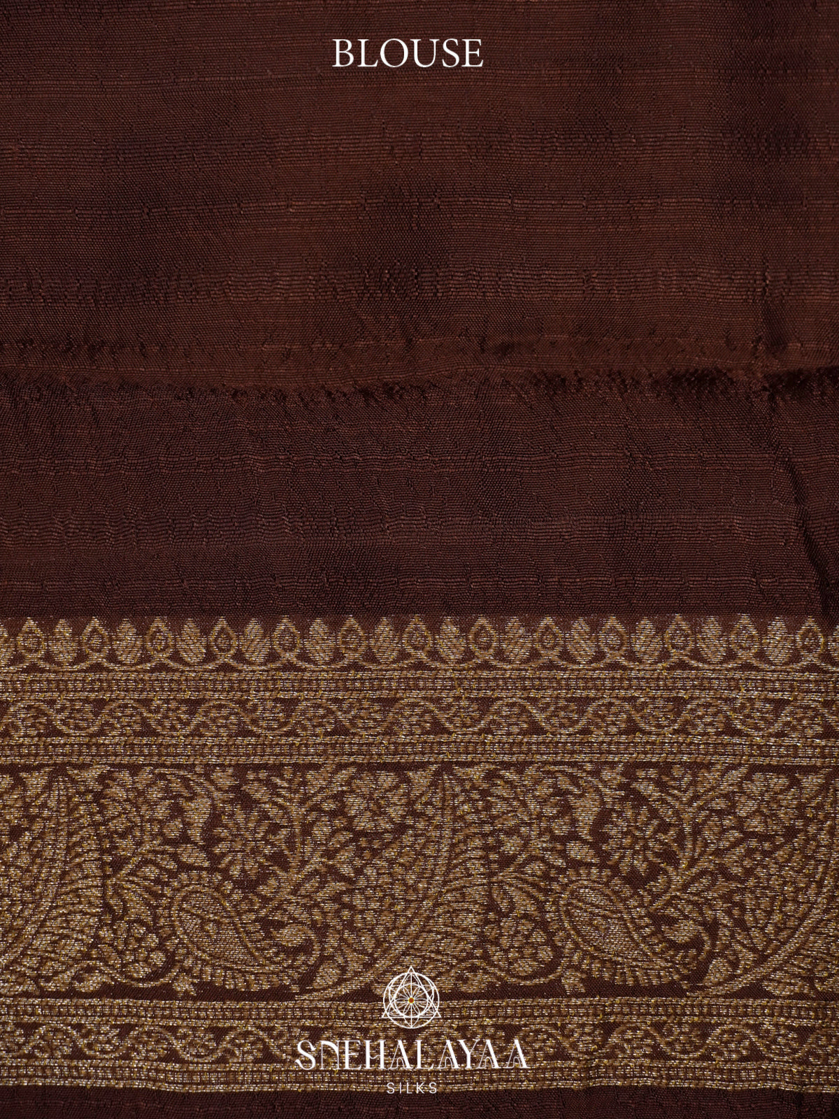 Brown Banaras Raw Silk Saree