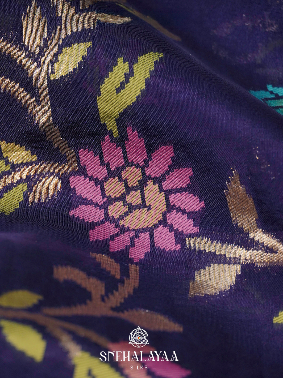 Purple Banaras Raw Silk Saree