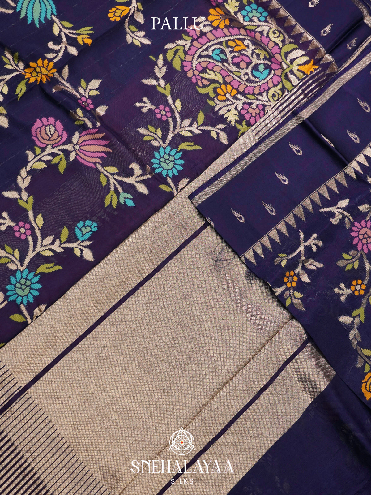 Purple Banaras Raw Silk Saree