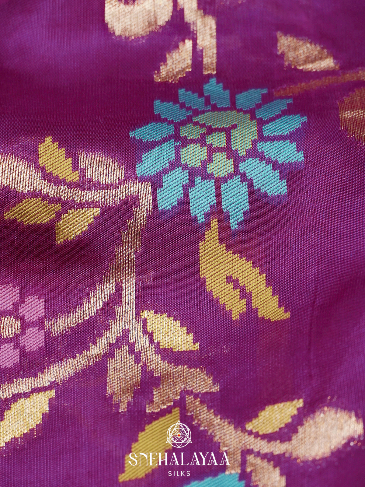 Magenta Banaras Raw Silk Saree