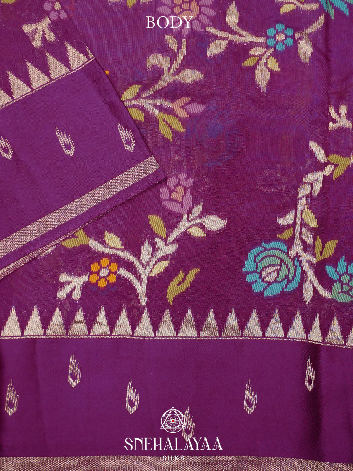 Magenta Banaras Raw Silk Saree