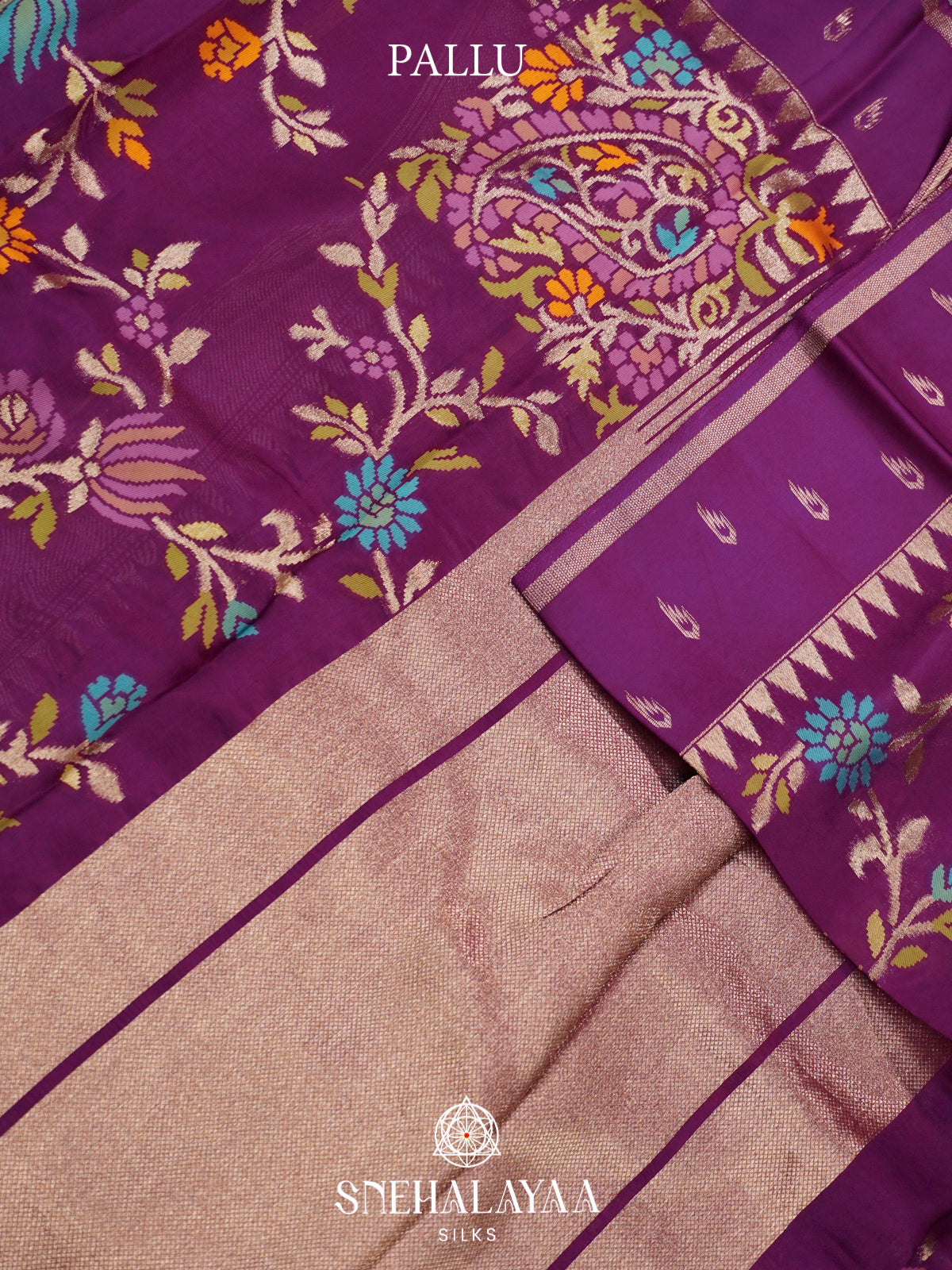 Magenta Banaras Raw Silk Saree