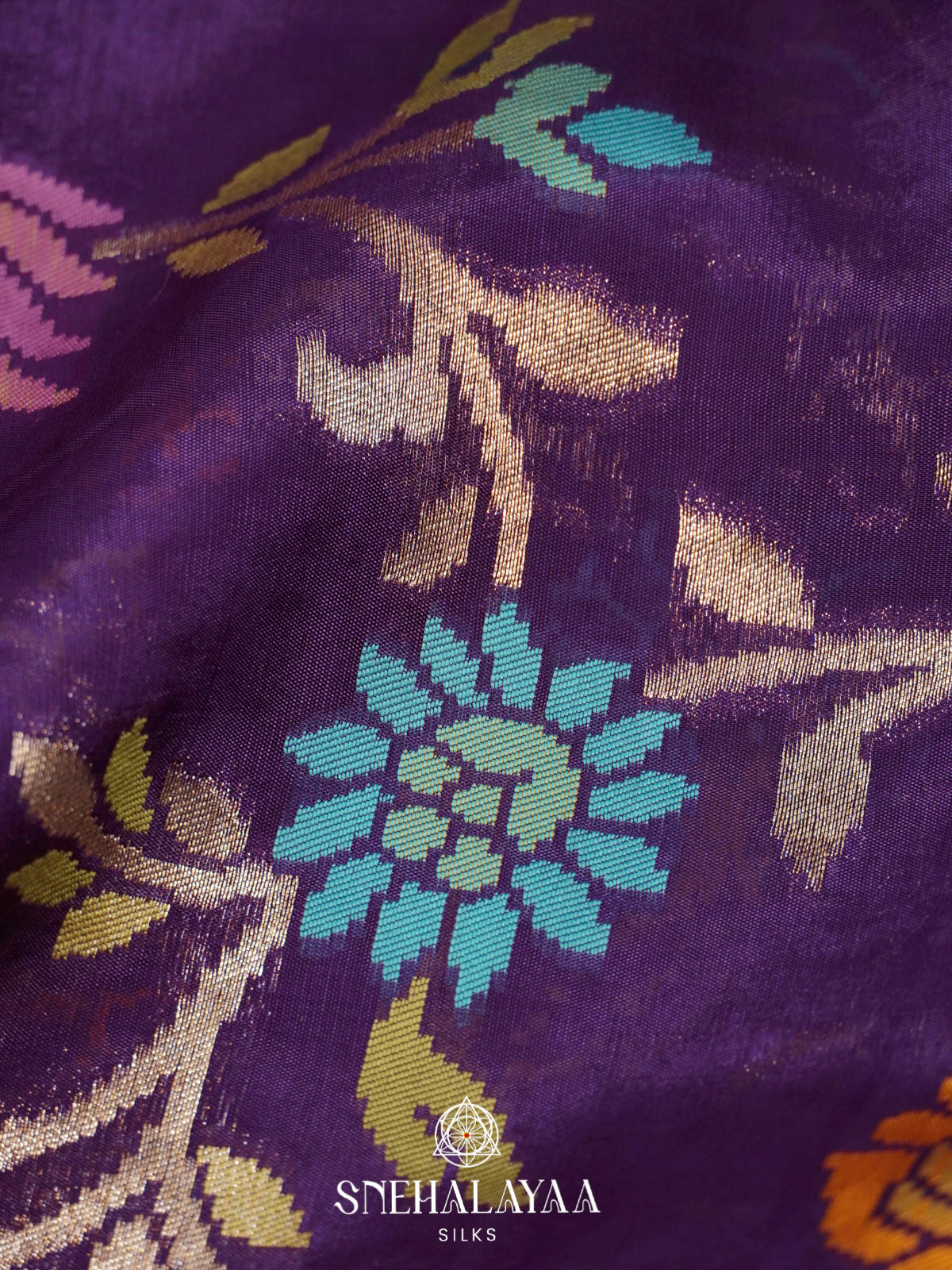 Purple Banaras Raw Silk Saree