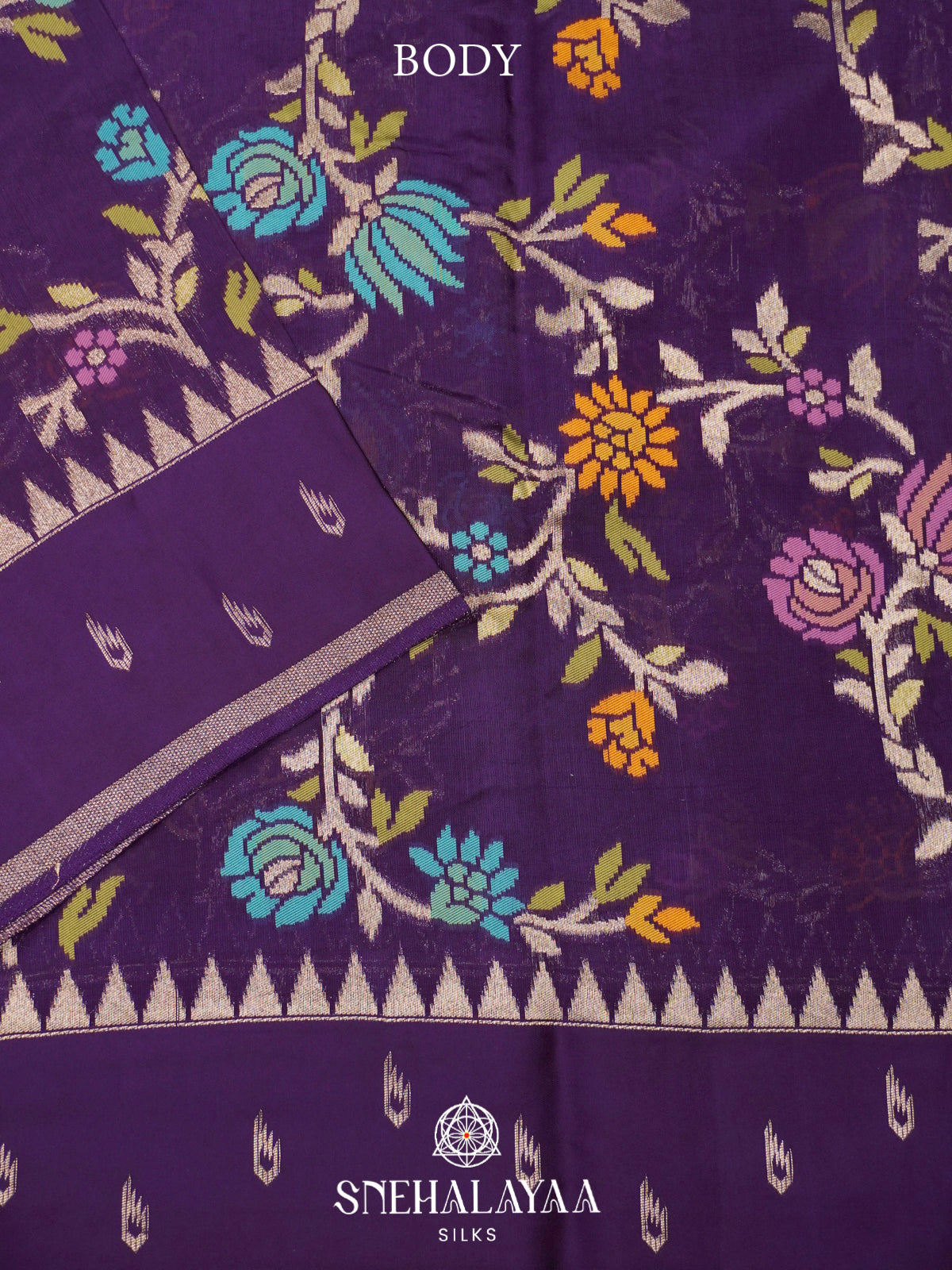Purple Banaras Raw Silk Saree