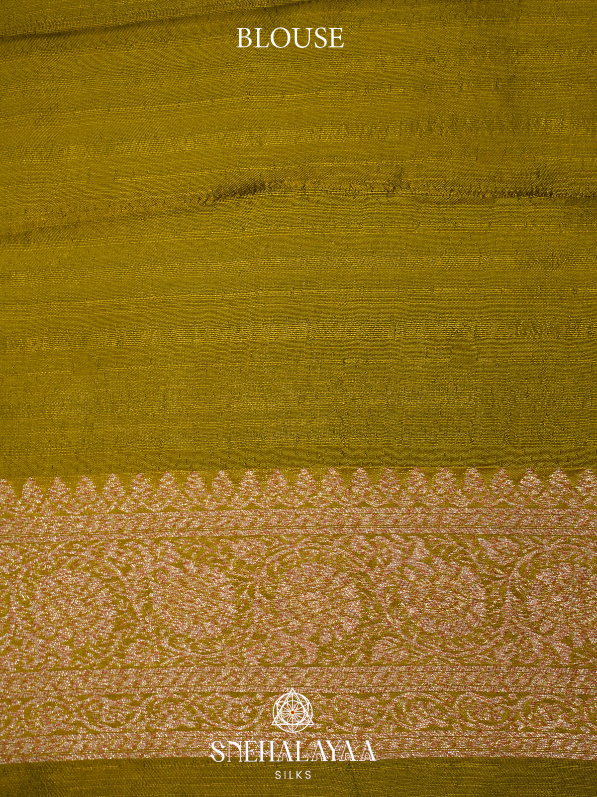 Mahendi Green Banaras Raw Silk Saree