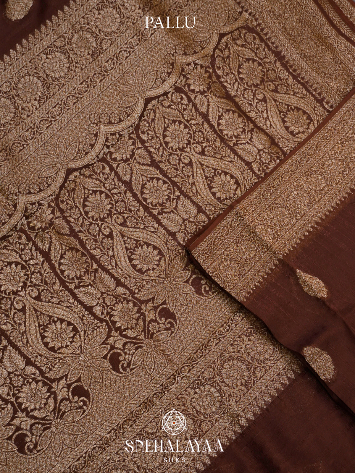 Brown Banaras Raw Silk Saree