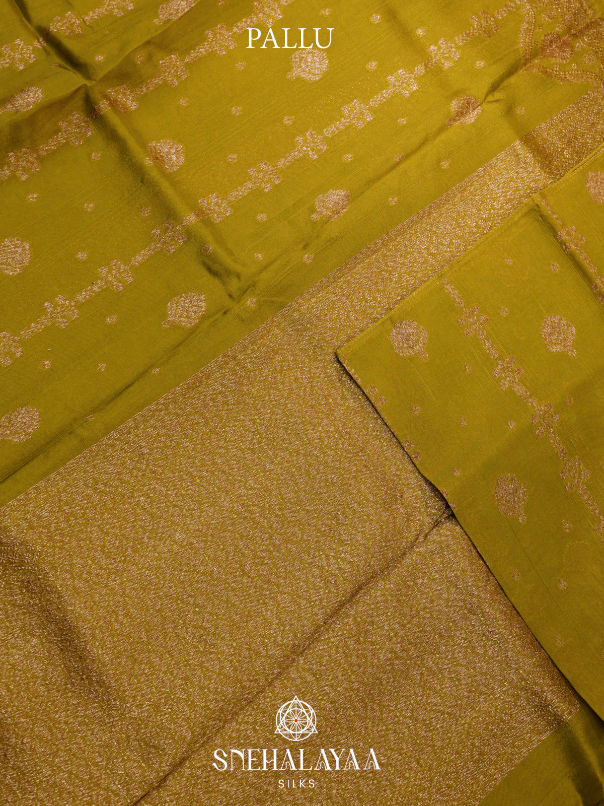 Mahendi Green Banaras Raw Silk Saree