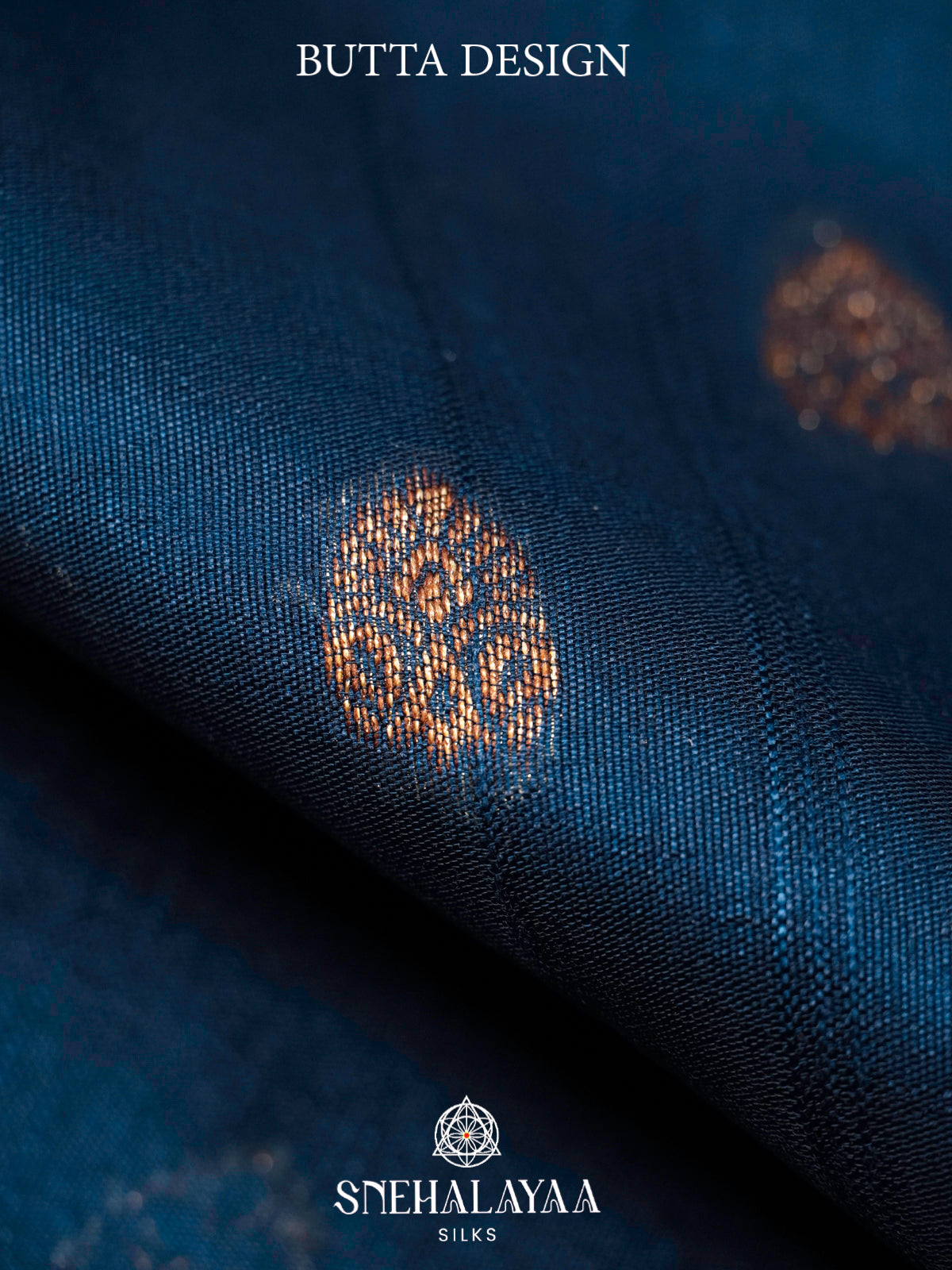 Peacock Blue Banaras Raw Silk Saree