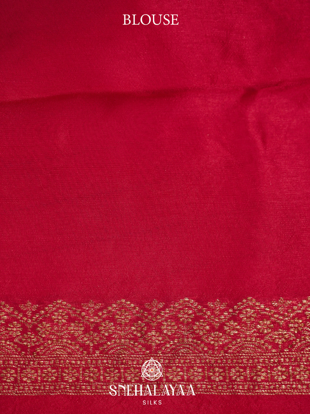 Ruby Red Banaras Raw Silk Saree
