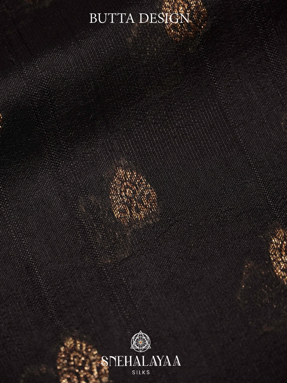Black Banaras Raw Silk Saree