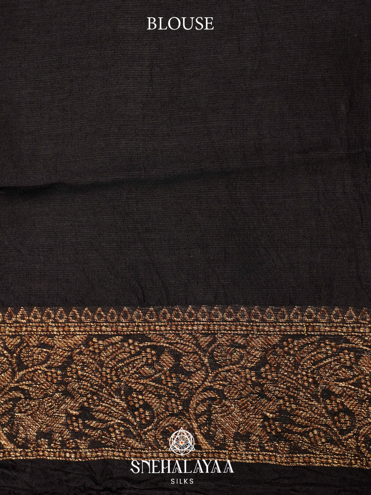 Black Banaras Raw Silk Saree