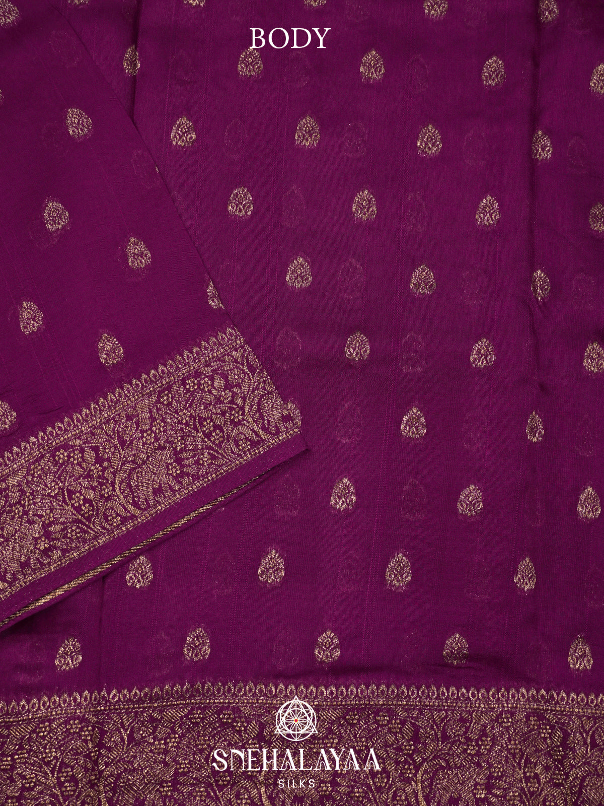 Magenta Banaras Raw Silk Saree