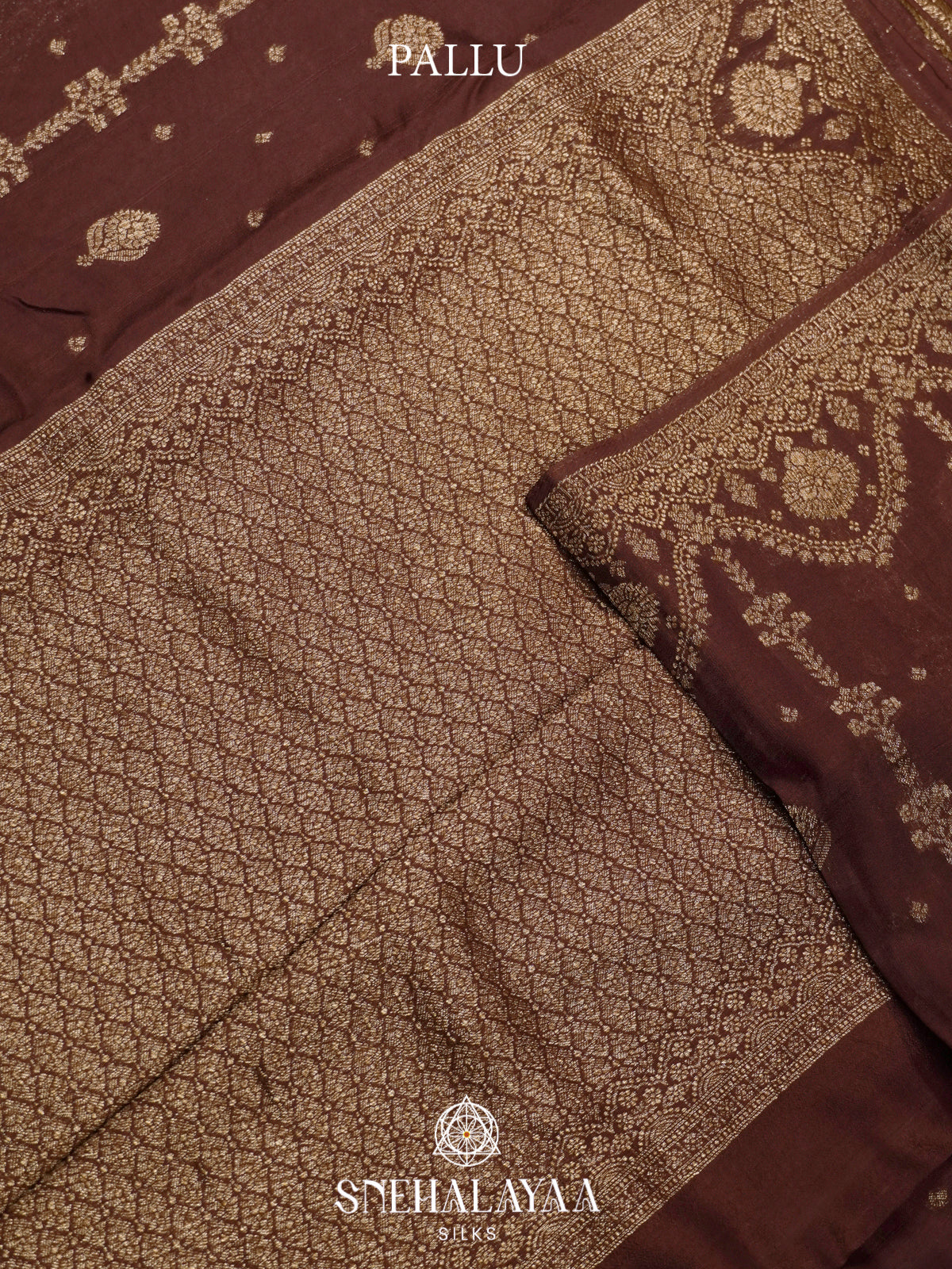 Brown Banaras Raw Silk Saree
