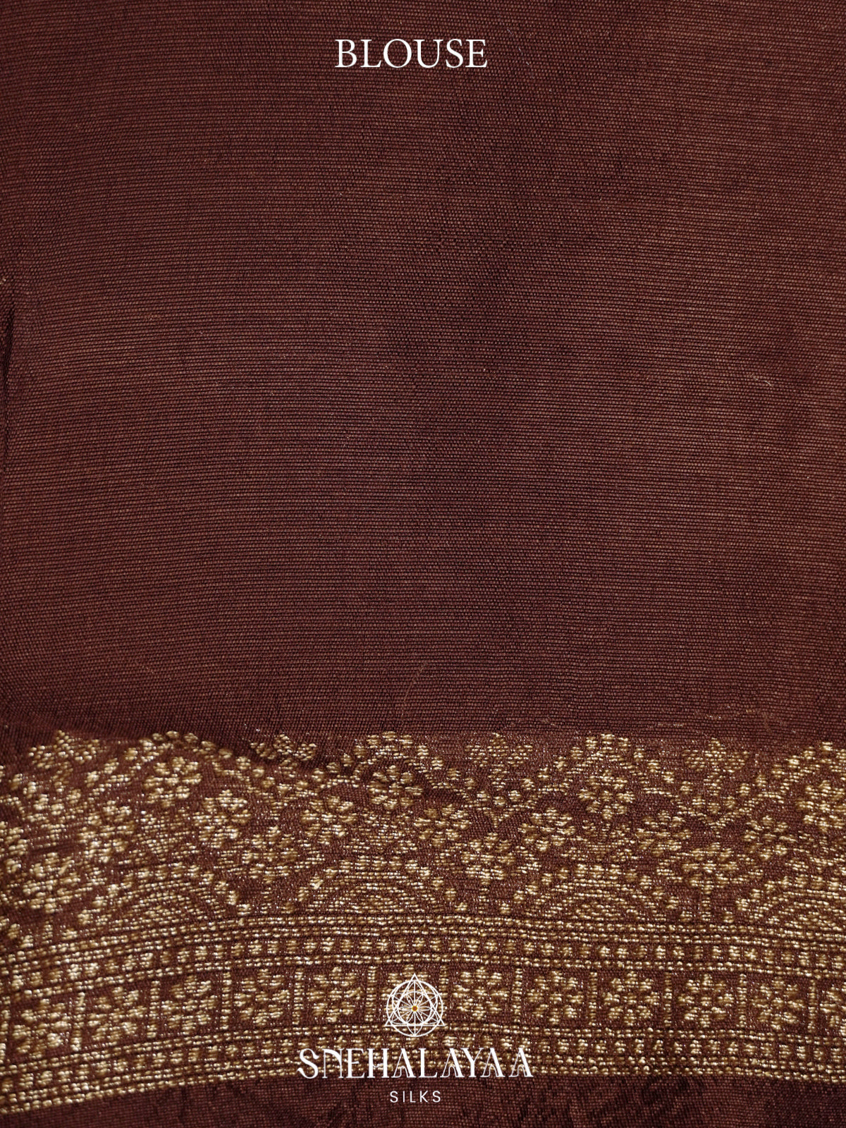 Brown Banaras Raw Silk Saree