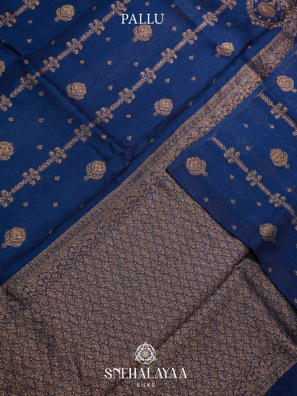 Peacock Blue Banaras Raw Silk Saree
