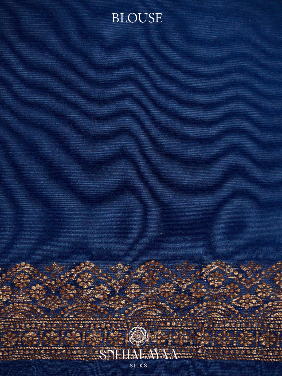 Peacock Blue Banaras Raw Silk Saree