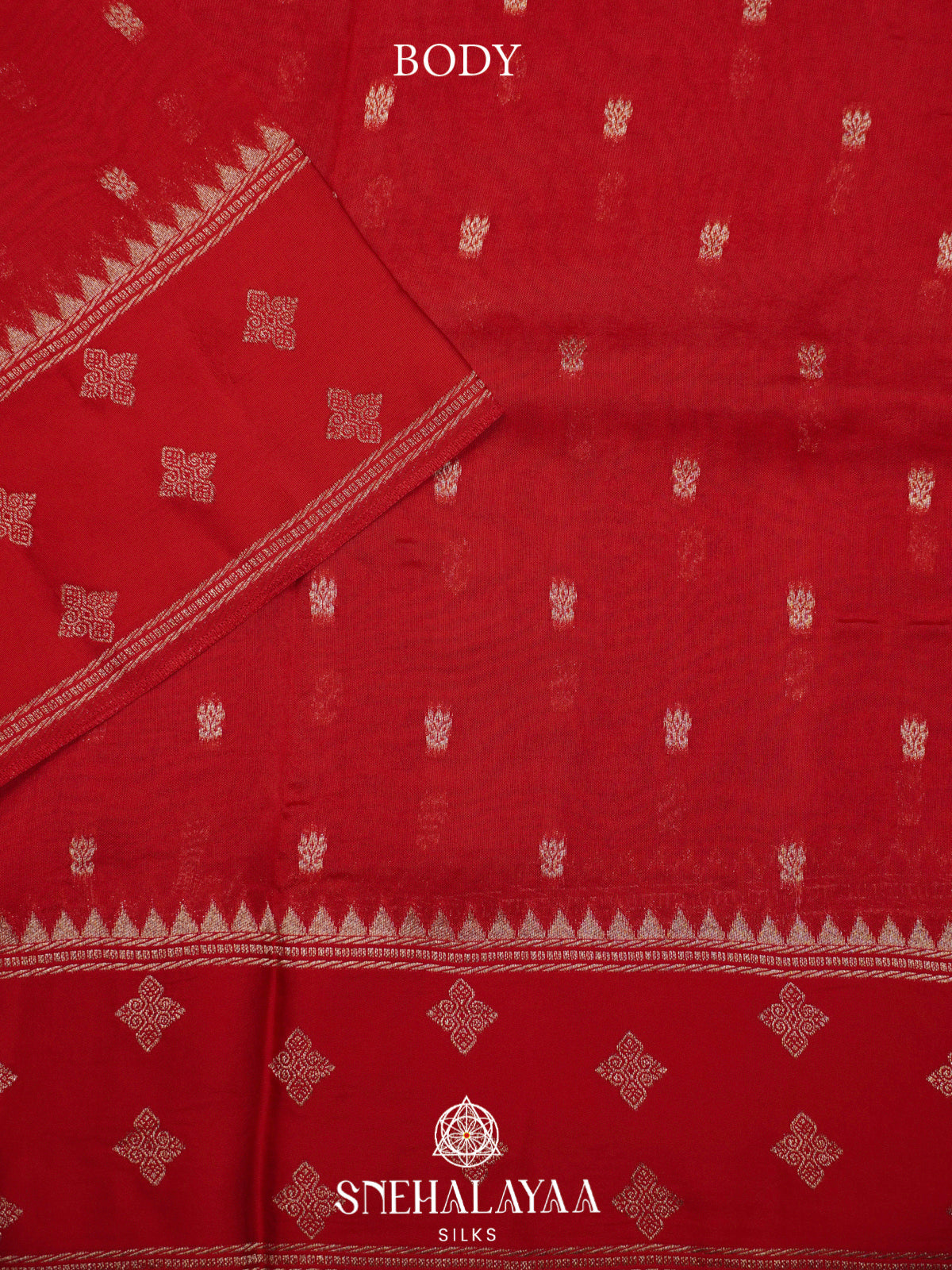 Red Banaras Raw Silk Saree